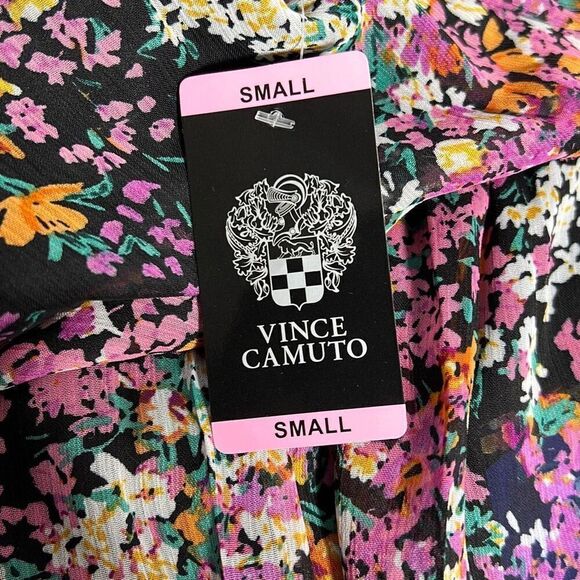 Vince Camuto Women's Three Tier Mini Dress Floral Peasant Multicolor Small NWT - Picture 9 of 10